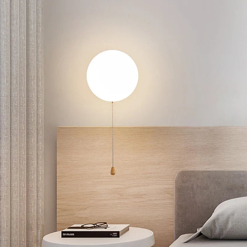 AuraGlimmer - Round Glass Wall Lamps