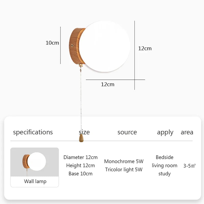 AuraGlimmer - Round Glass Wall Lamps