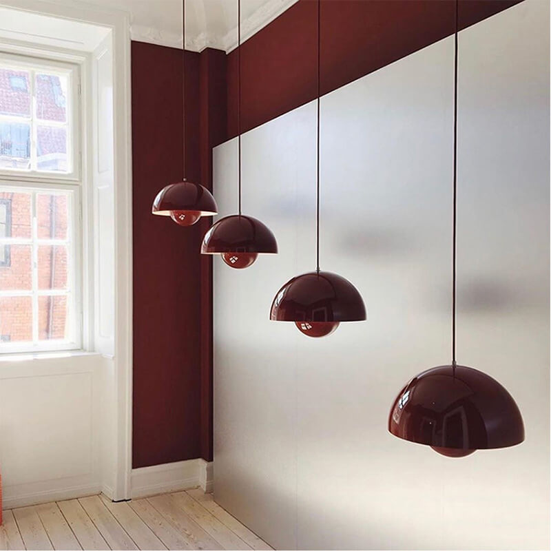 Half-Round Scandinavian Pendant Light Macaron