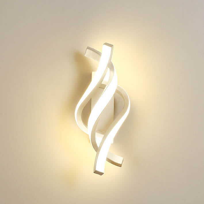 LumiVibe - Contemporary Spiral LED Wall Light with 1 Light