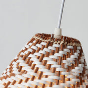 Boho Pendant Light Made of Handwoven Rattan