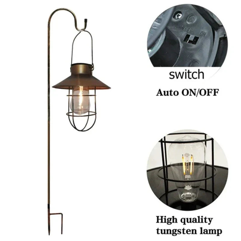 HeritageSolar - Retro Solar Lantern for Outdoors