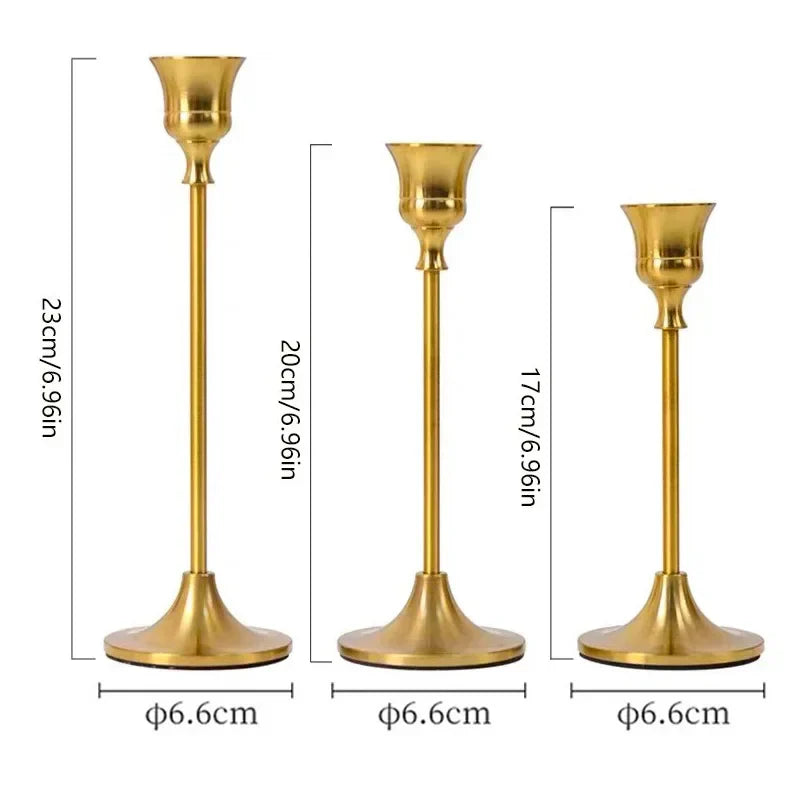 Dreamy Lights - Gold Candle Holders for a Romantic Atmosphere