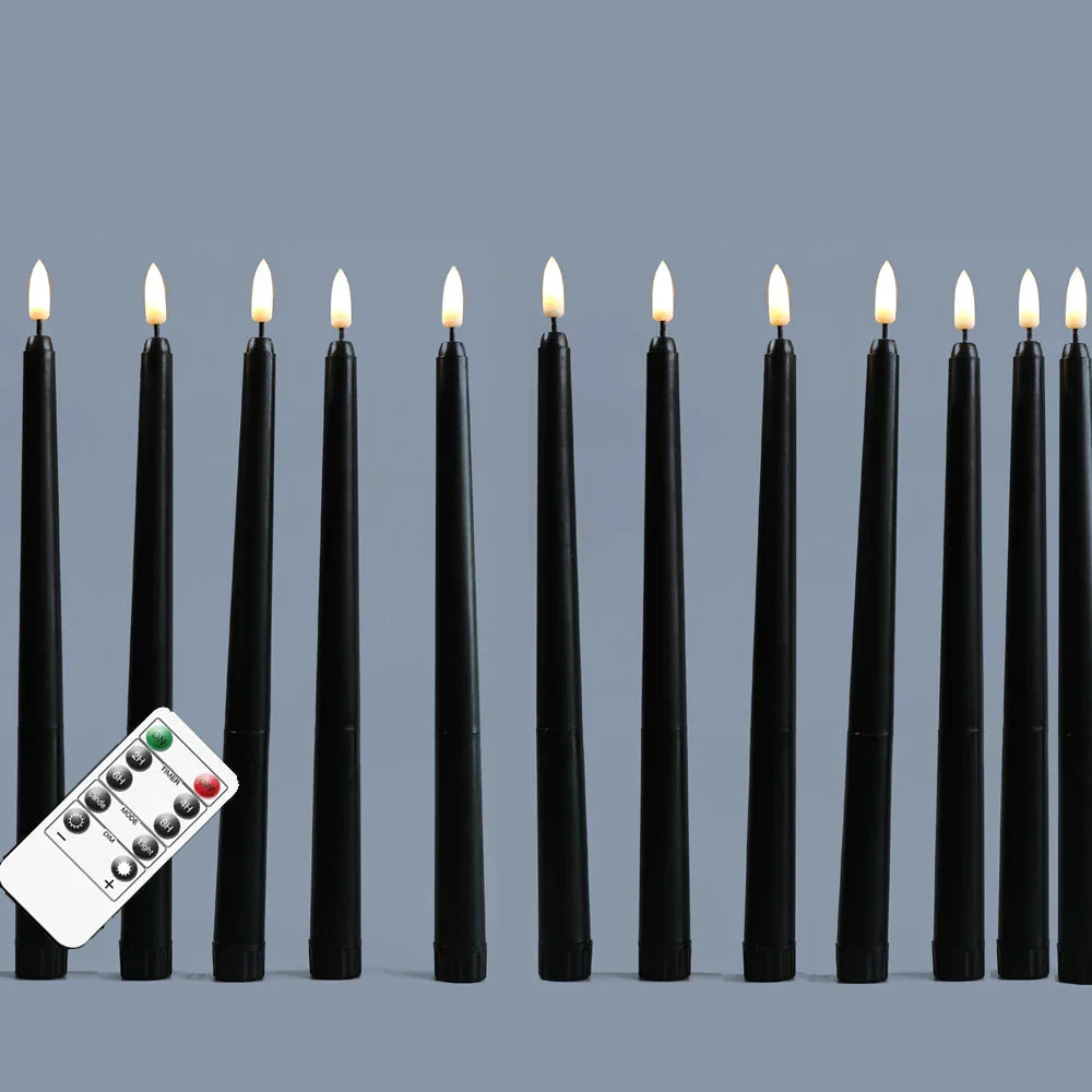 Nightfall - Black LED Candles with Remote Control for Halloween