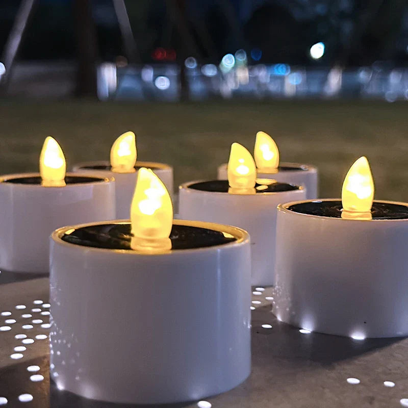 AmbianceFlicker - Solar-Powered Candles for Outdoor Decorations