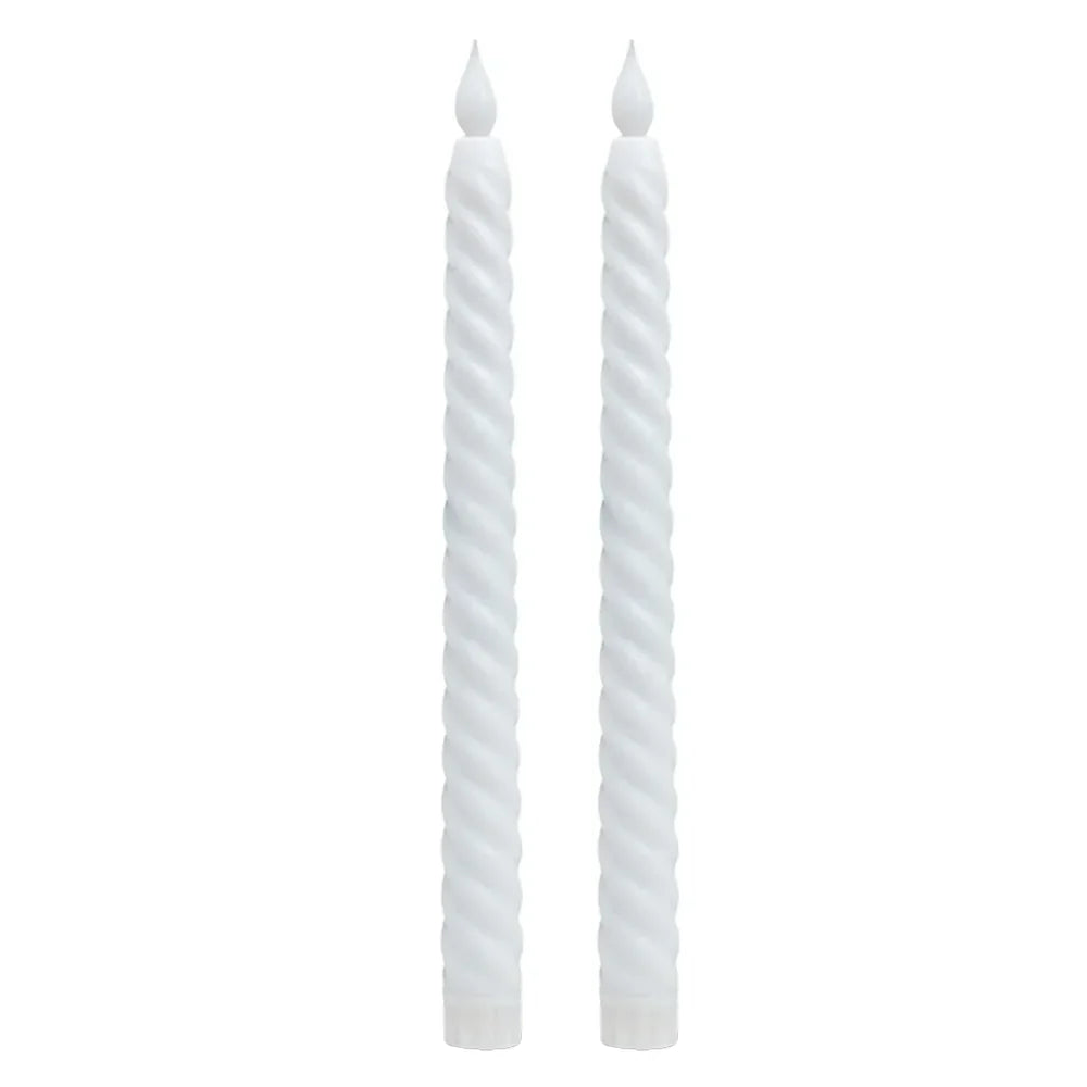 Candlestick 3D - Long LED Candles with 3D Wick for Christmas