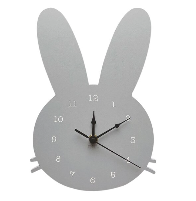 GlowBunny - Cute Norwegian Rabbit Wall Clock