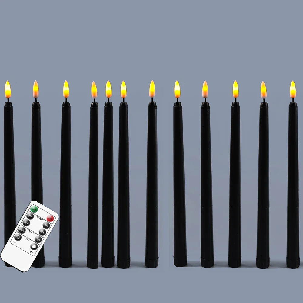 Nightfall - Black LED Candles with Remote Control for Halloween