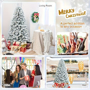 AvenlyHome| 6ft Christmas Tree With Foldable Base | Easy Setup | Green | No Container Needed