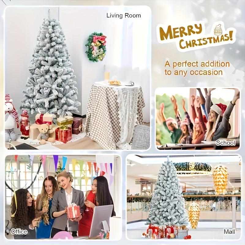 AvenlyHome| 6ft Christmas Tree With Foldable Base | Easy Setup | Green | No Container Needed