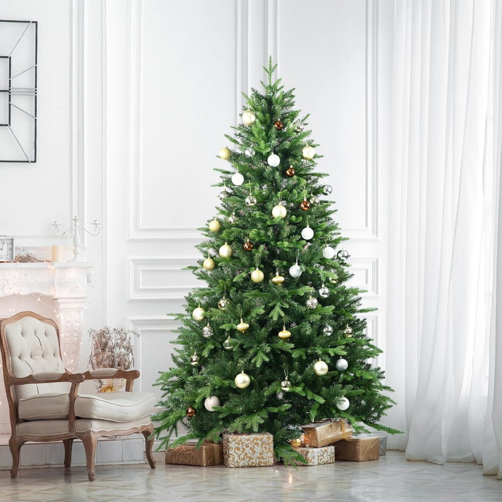 AvenlyHome Artificial Christmas Tree|1020 PE PVC|4ft/5.9ft Green|Foldable Base