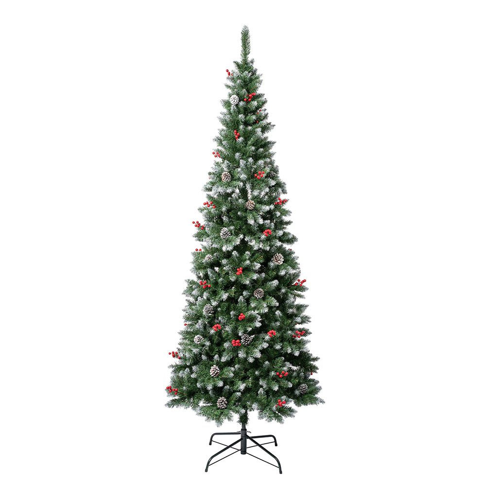 AvenlyHome Snow Flocked Xmas Tree 180cm Festive Decor
