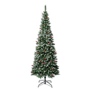 AvenlyHome Snow Flocked Xmas Tree 180cm Festive Decor