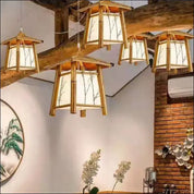 Eastern Retreat Bamboo Chandelier