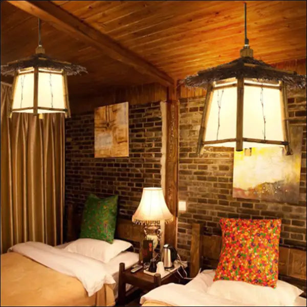 Eastern Retreat Bamboo Chandelier