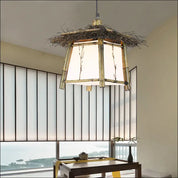 Eastern Retreat Bamboo Chandelier