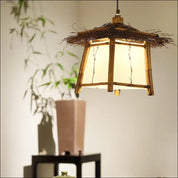 Eastern Retreat Bamboo Chandelier