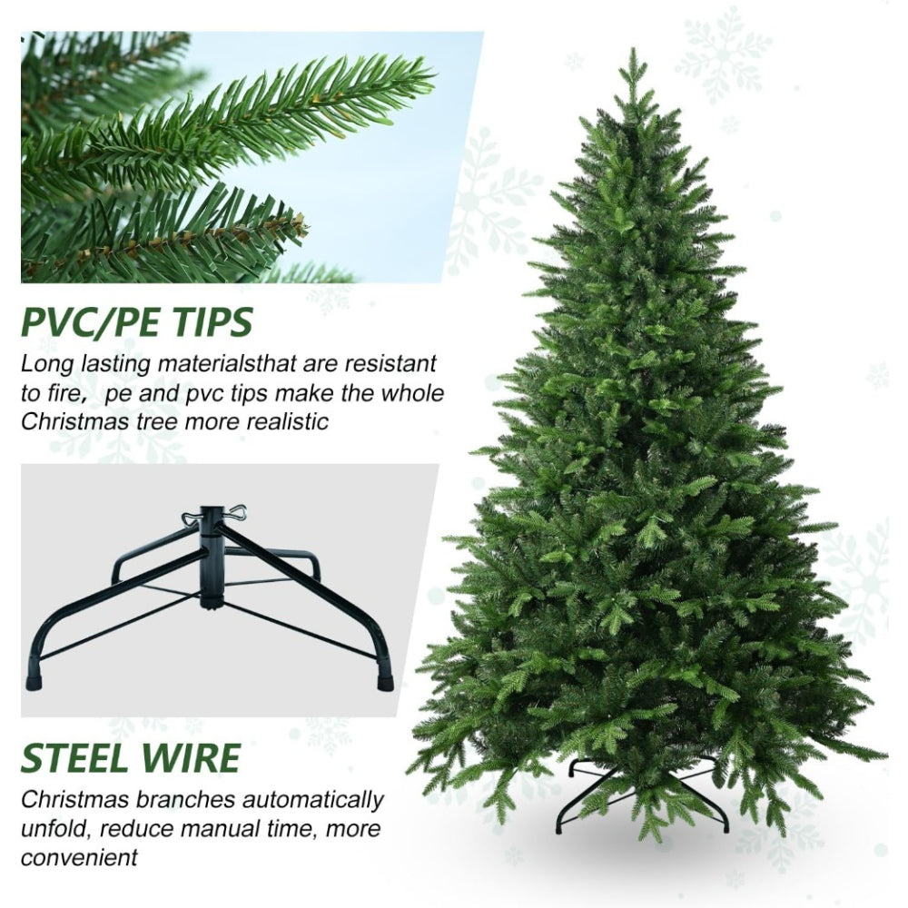 AvenlyHome Artificial Christmas Tree|1020 PE PVC|4ft/5.9ft Green|Foldable Base