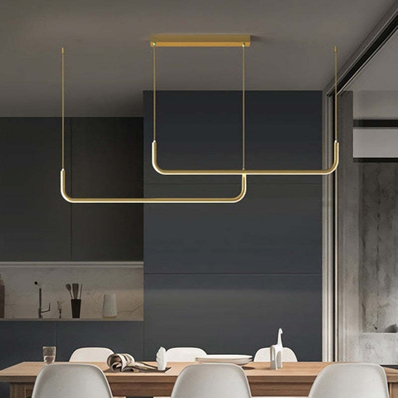 LuxeLight – Elegant Metal and Silicone Pendant Light