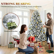 AvenlyHome| 6ft Christmas Tree With Foldable Base | Easy Setup | Green | No Container Needed