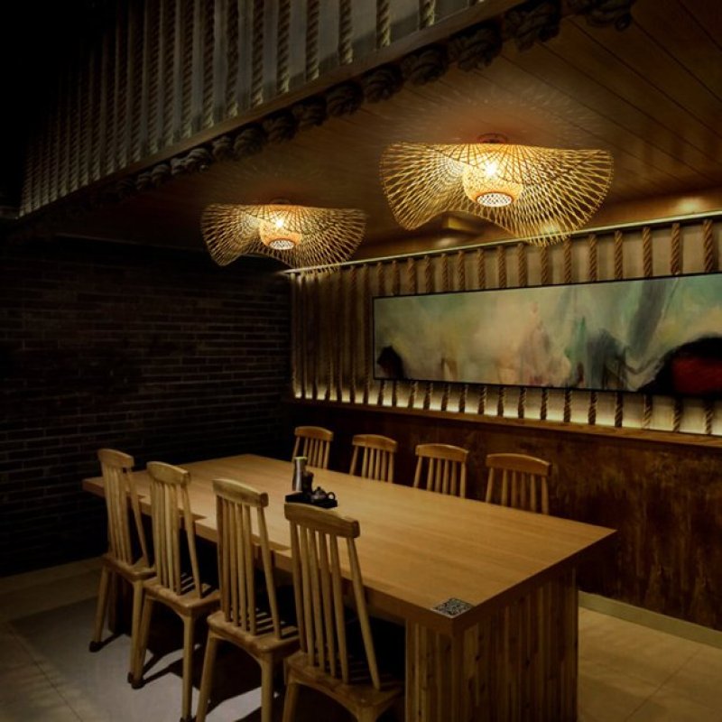MutoCraft - Japanese Style Rattan Pendant Lamp