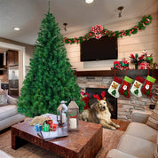 AvenlyHome| 82 Inch Artificial Tree Foliage | 3 Tier Base | 1 Green | Low Maintenance