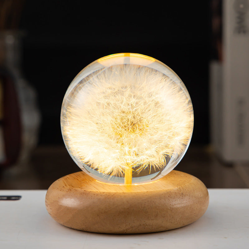 LED Night Light with Crystal Ball