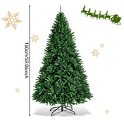 AvenlyHome| 82 Inch Artificial Tree Foliage | 3 Tier Base | 1 Green | Low Maintenance