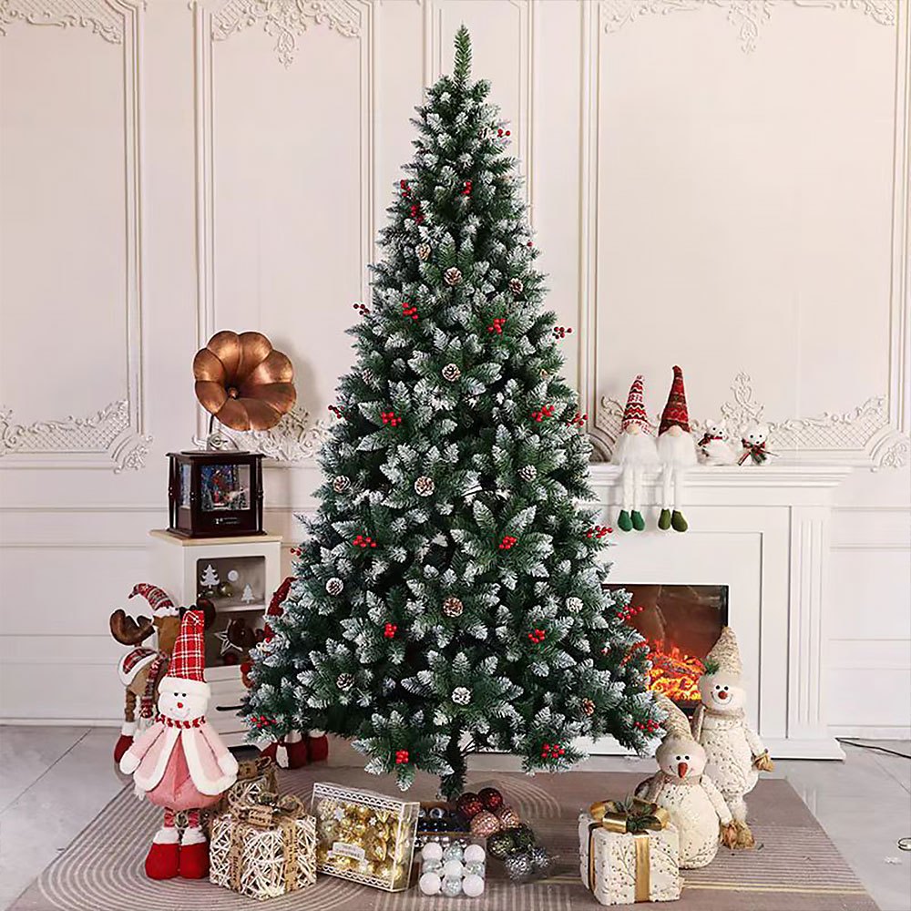 AvenlyHome Snow Flocked Xmas Tree 180cm Festive Decor