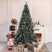 AvenlyHome Snow Flocked Xmas Tree 180cm Festive Decor