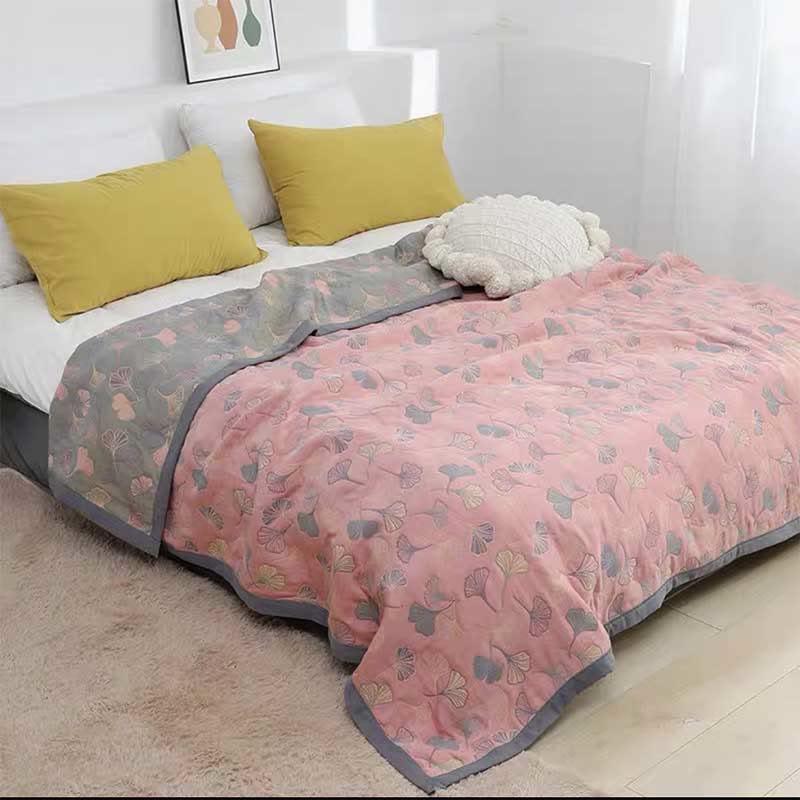 LeafLux - Reversible Cotton Duvet Cover with Leaf Pattern