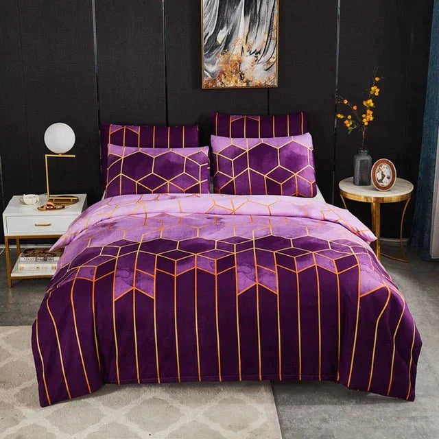 CoolComfort - Duvet Cover with Geometric Pattern, Cooling and Breathable