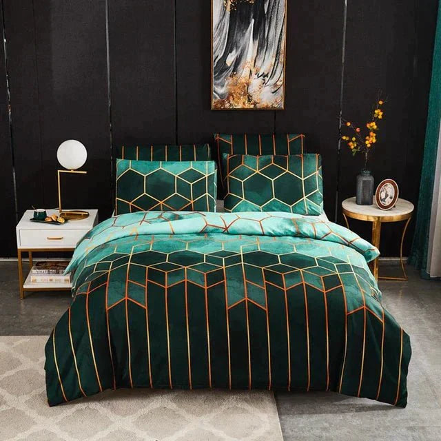 CoolComfort - Duvet Cover with Geometric Pattern, Cooling and Breathable
