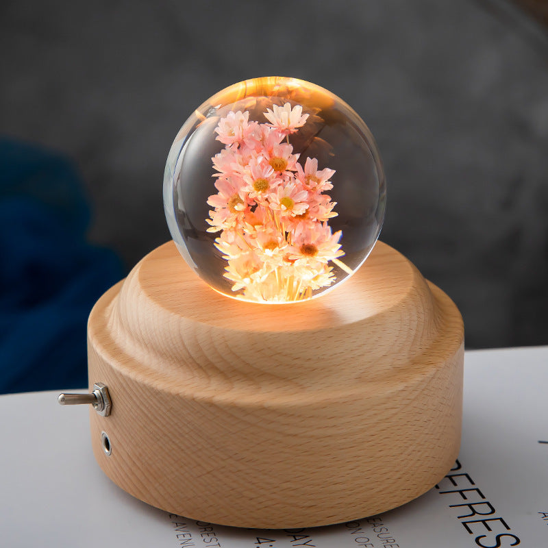 LED Night Light with Crystal Ball