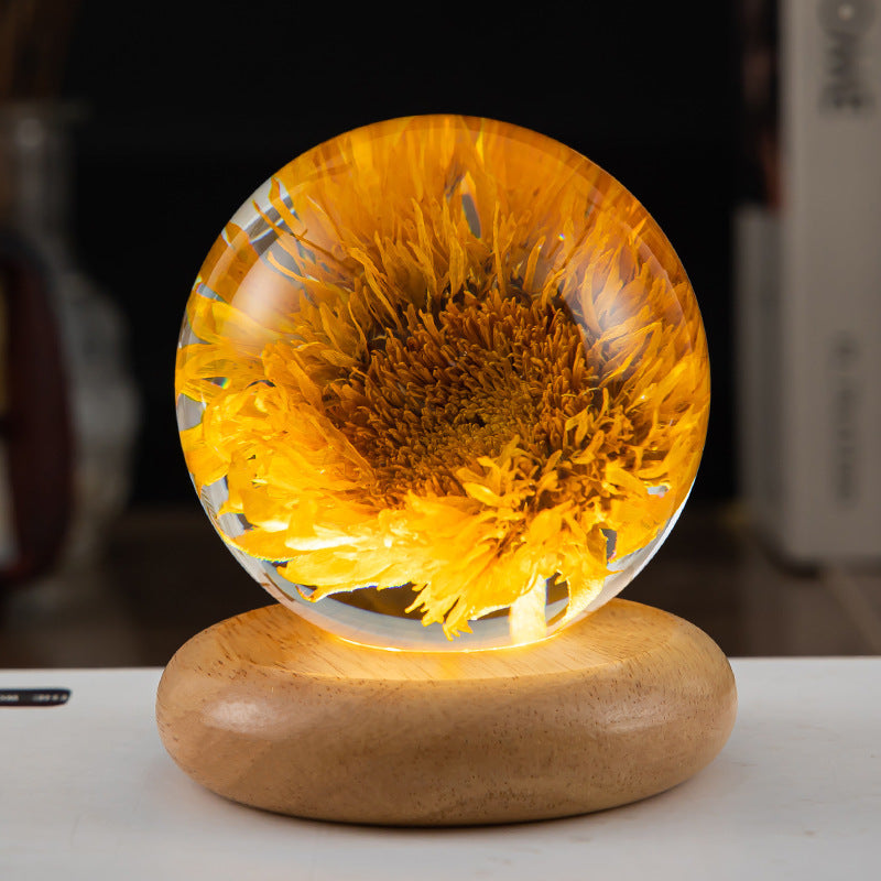 LED Night Light with Crystal Ball