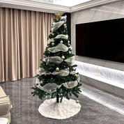 AvenlyHome| 82 Inch Artificial Tree Foliage | 3 Tier Base | 1 Green | Low Maintenance