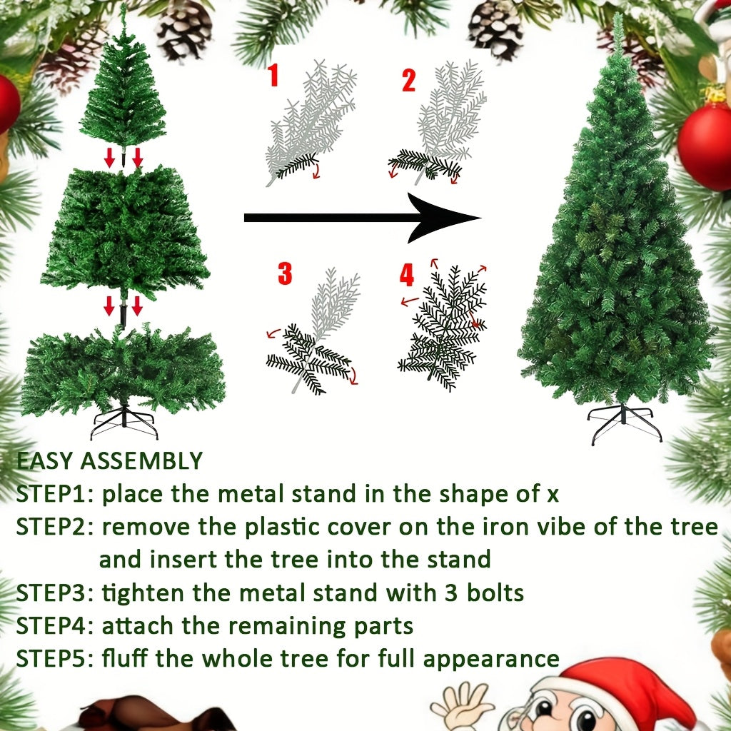 AvenlyHome |Tree|Foldable Stand Vintage Metal Frame|5 To 6ft Green|No Electricity