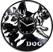 DogLovers - Stylish Vinyl Wall Clock with German Shepherd Design