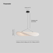 Renée Modern LED Pendant Light in Metal and Artificial Silk in White for Bedroom