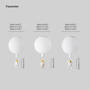Fateh Modern Moon/Astronaut LED Ceiling Lamp in Acrylic