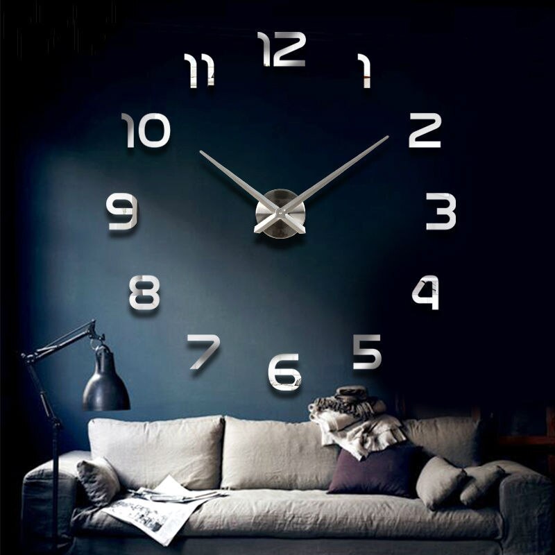ZeitMeister Fashion 3D Large Wall Clock Mirror Sticker