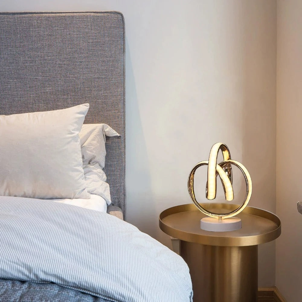Minimalist LED Table Lamp - Curved Design for Stylish Home Décor