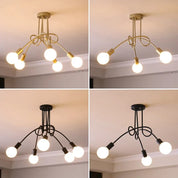 American Vintage Chandelier - Wrought Iron LED Pendant Light