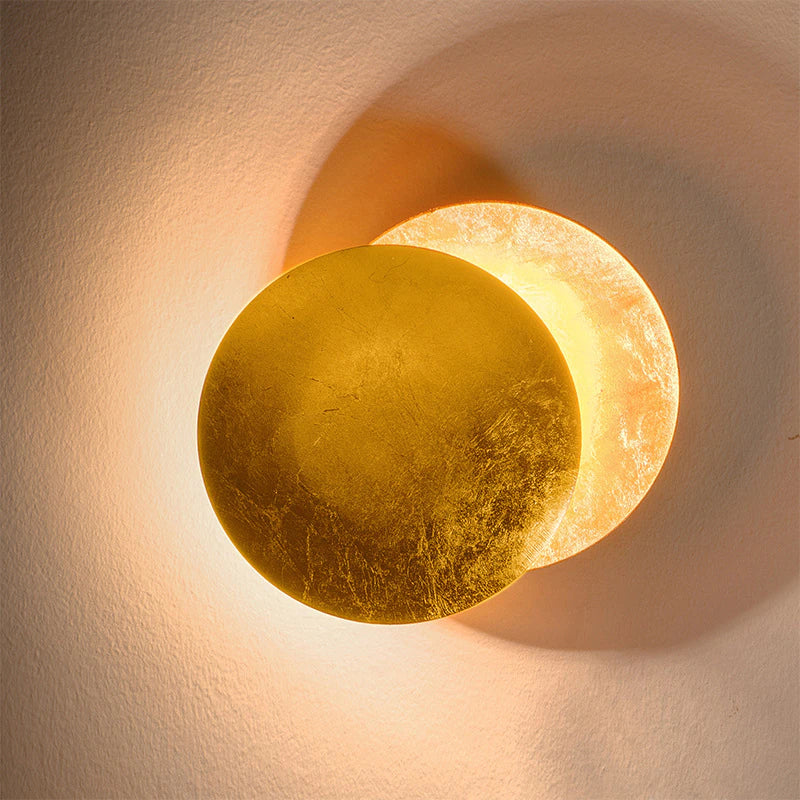 Unique 360-Degree Rotating LED Eclipse Design Wall Lamp