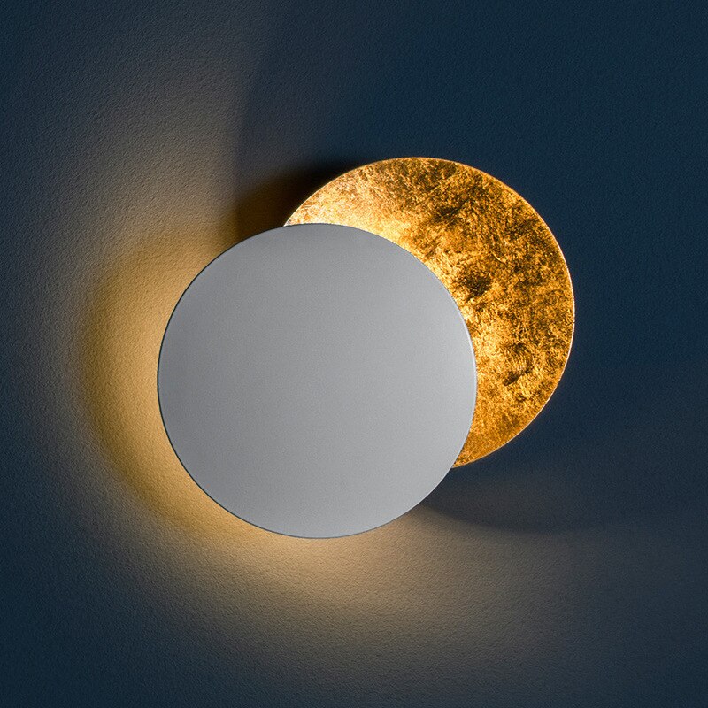 Unique 360-Degree Rotating LED Eclipse Design Wall Lamp