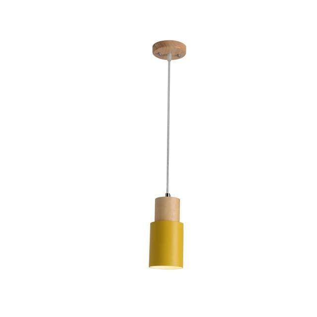 Ingrid Scandinavian Pendant Lamp in Wood and Metal