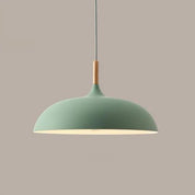 Pendant Lights Made of Metal and Wood in Soft Pastel Shades