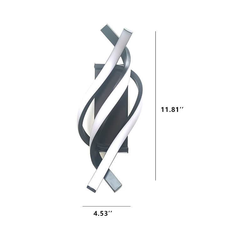 LumiVibe - Contemporary Spiral LED Wall Light with 1 Light