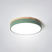 Morandi Modern Ceiling Lamp White Grey Metal Wood Bedroom Living Room