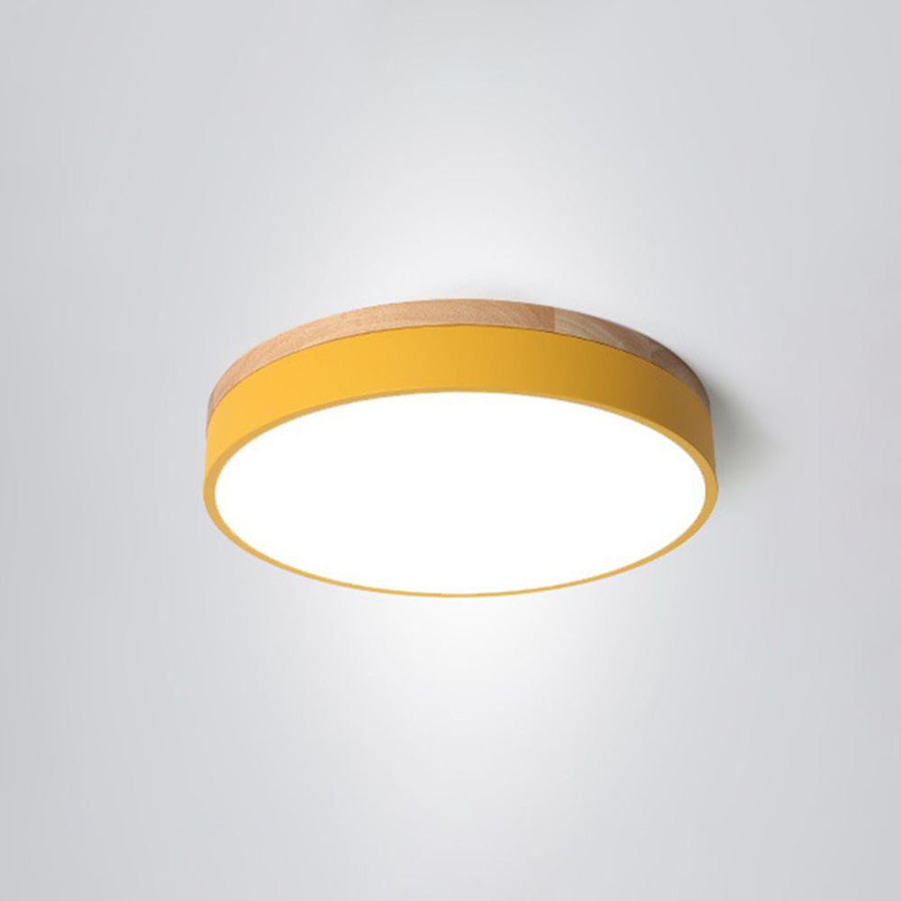 Morandi Modern Ceiling Lamp White Grey Metal Wood Bedroom Living Room